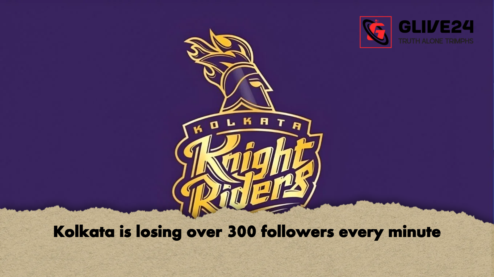 Kolkata is losing over 300 followers every minute Kolkata is losing over 300 followers every minute