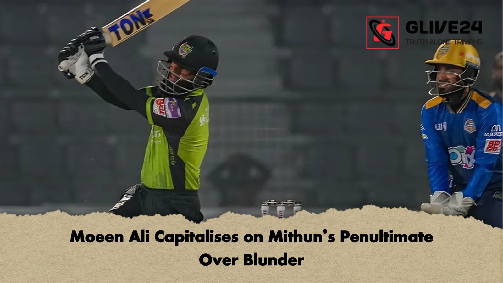 Moeen Ali Capitalises on Mithuns Penultimate Over Blunder Moeen Ali Capitalises on Mithun’s Penultimate Over Blunder