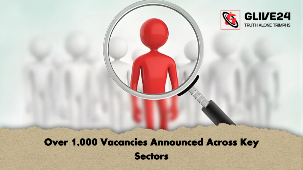 Over 1,000 Vacancies Announced Across Key Sectors 1 Over 1000 Vacancies Announced Across Key Sectors Over 1,000 Vacancies Announced Across Key Sectors