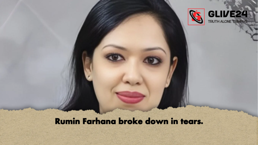 Rumin Farhana broke down in tears Rumin Farhana broke down in tears.