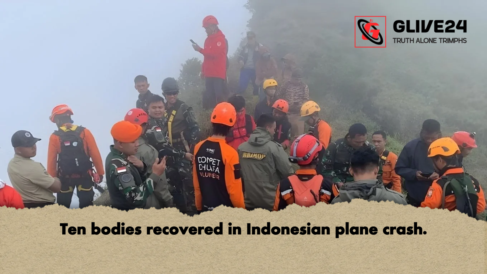 Ten bodies recovered in Indonesian plane crash Ten bodies recovered in Indonesian plane crash.