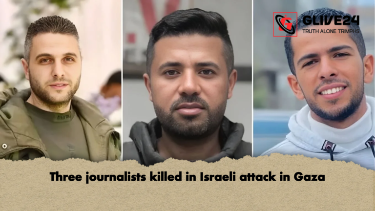 Three journalists killed in Israeli attack in Gaza Three journalists killed in Israeli attack in Gaza