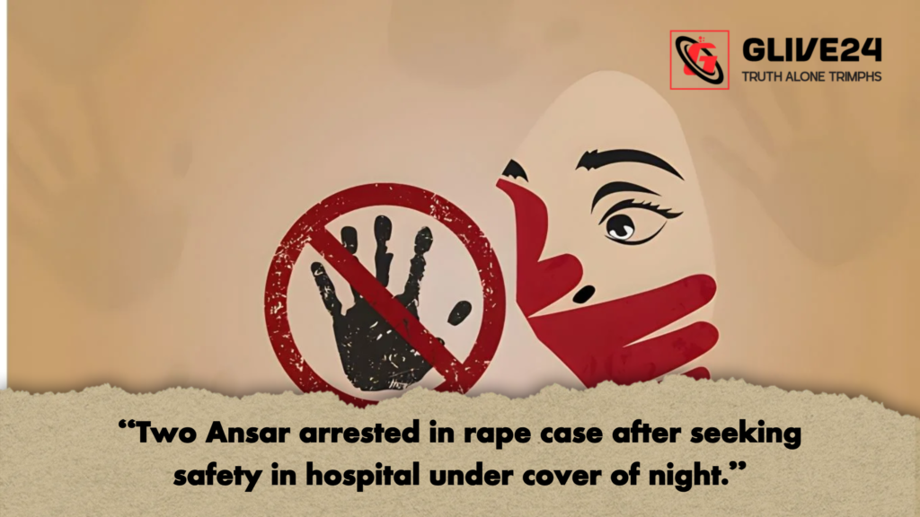 "Two Ansar arrested in rape case after seeking safety in hospital under cover of night." 2 Two Ansar arrested in rape case after seeking safety in hospital under cover of night "Two Ansar arrested in rape case after seeking safety in hospital under cover of night."