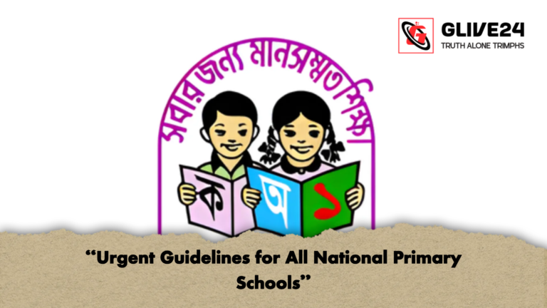 Urgent Guidelines for All National Primary Schools 2 “Urgent Guidelines for All National Primary Schools”