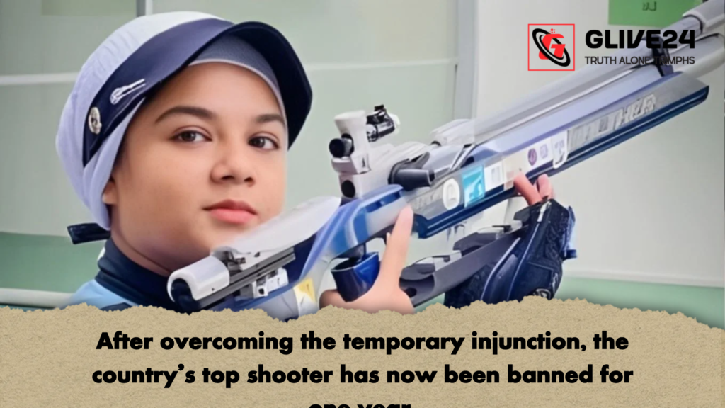 After overcoming the temporary injunction the countrys top shooter has now been banned for one year After overcoming the temporary injunction, the country’s top shooter has now been banned for one year.