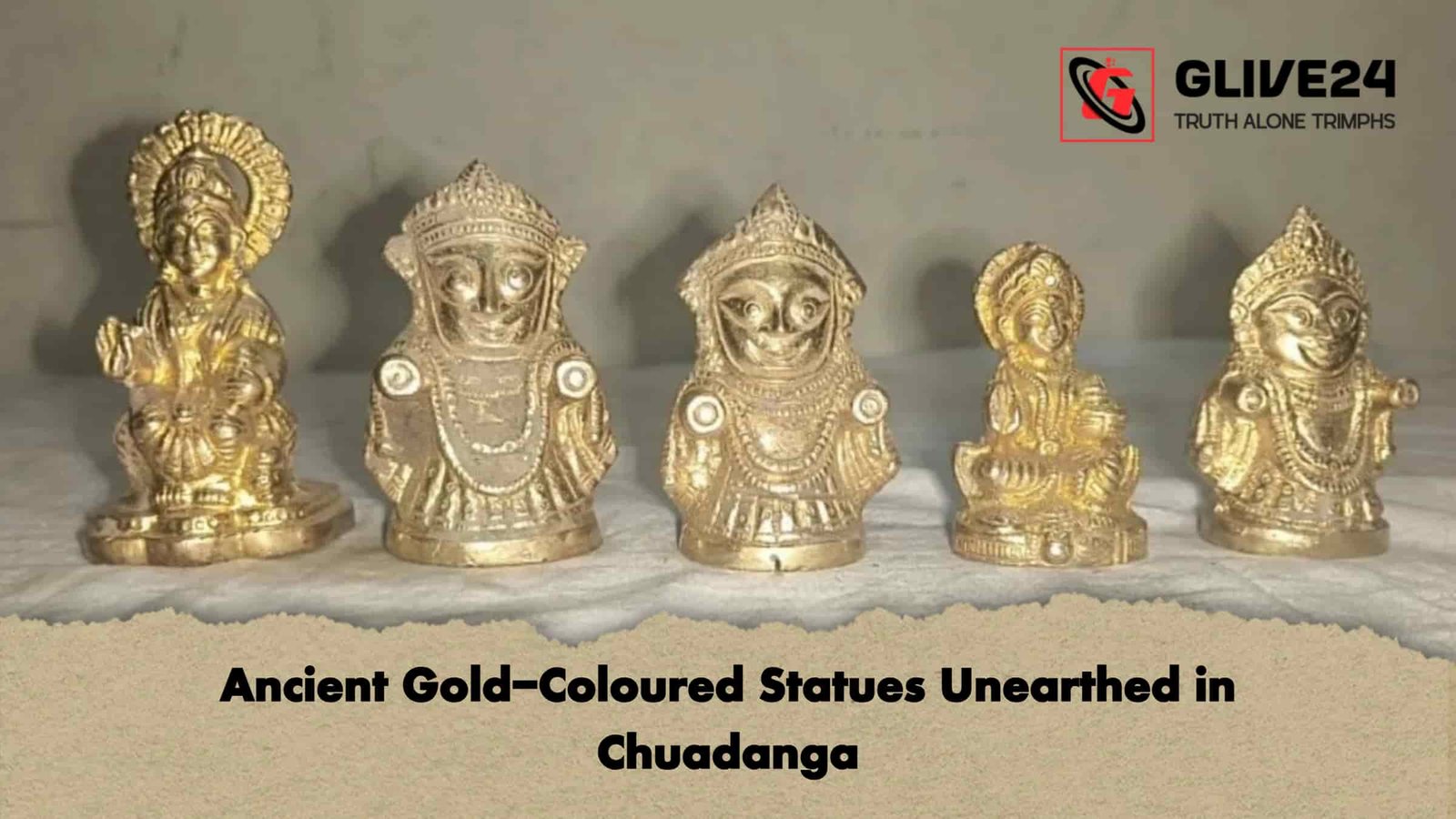 Ancient Gold-Coloured Statues Unearthed in Chuadanga