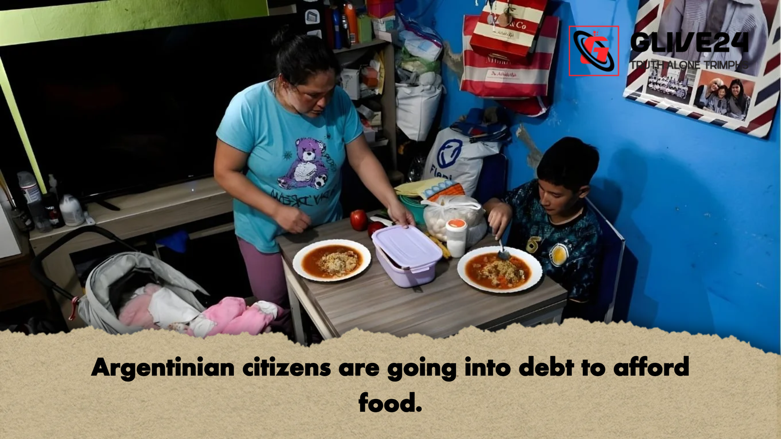Argentinian citizens are going into debt to afford food Argentinian citizens are going into debt to afford food.