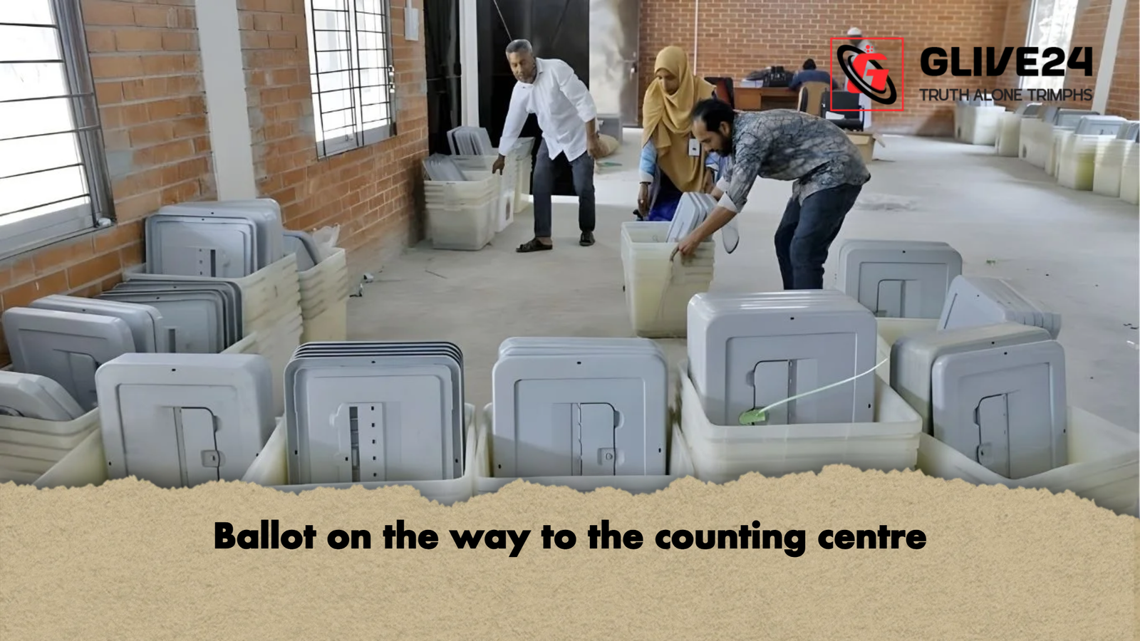 Ballot on the way to the counting centre 1 Ballot on the way to the counting centre Ballot on the way to the counting centre