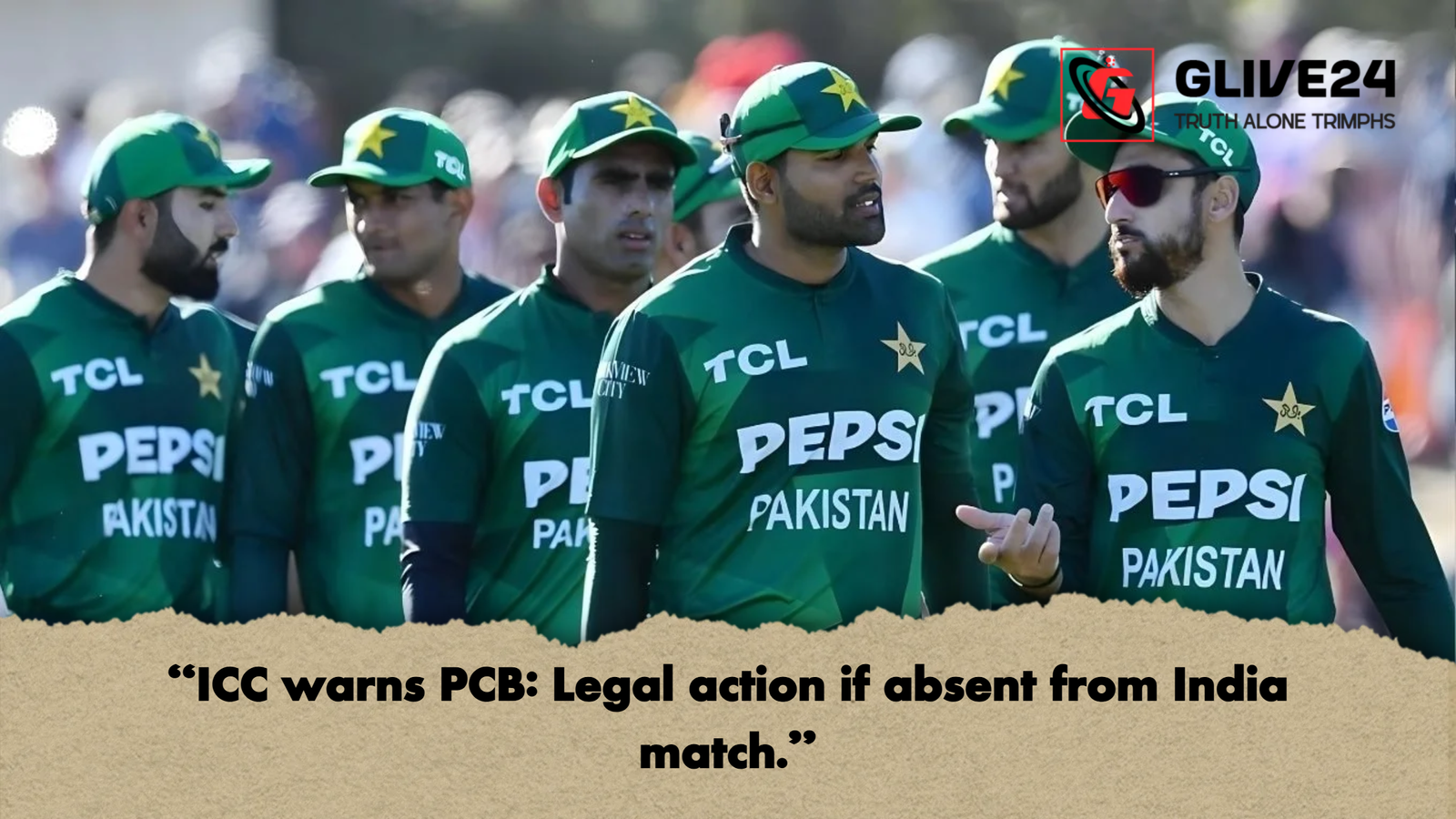 ICC warns PCB Legal action if absent from India match "ICC warns PCB: Legal action if absent from India match."