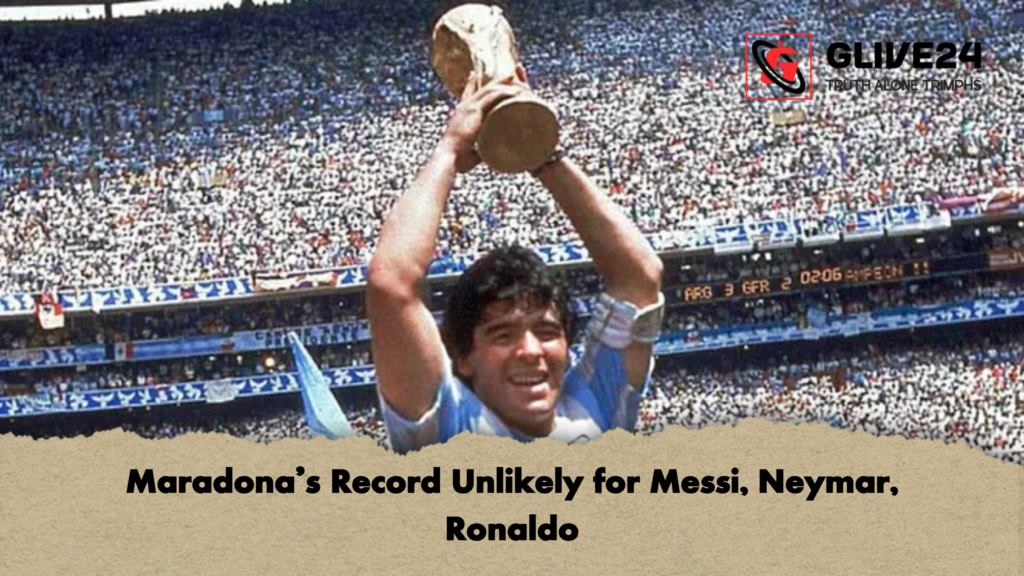 Maradona’s Record Unlikely for Messi, Neymar, Ronaldo 2 Maradonas Record Unlikely for Messi Neymar Ronaldo Maradona’s Record Unlikely for Messi, Neymar, Ronaldo