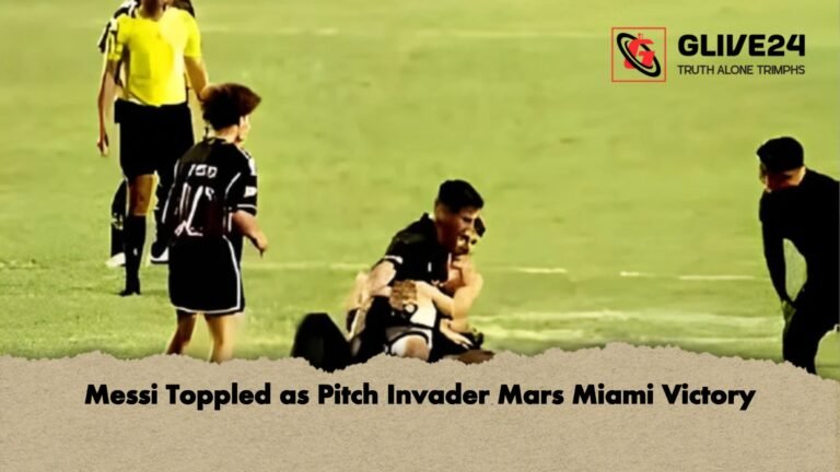 Messi Toppled as Pitch Invader Mars Miami Victory Messi Toppled as Pitch Invader Mars Miami Victory