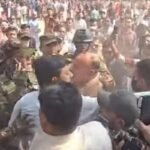 Nasiruddin Patwari trapped at the mouth of the cannon, rescued by the army.