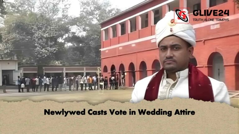 Newlywed Casts Vote in Wedding Attire
