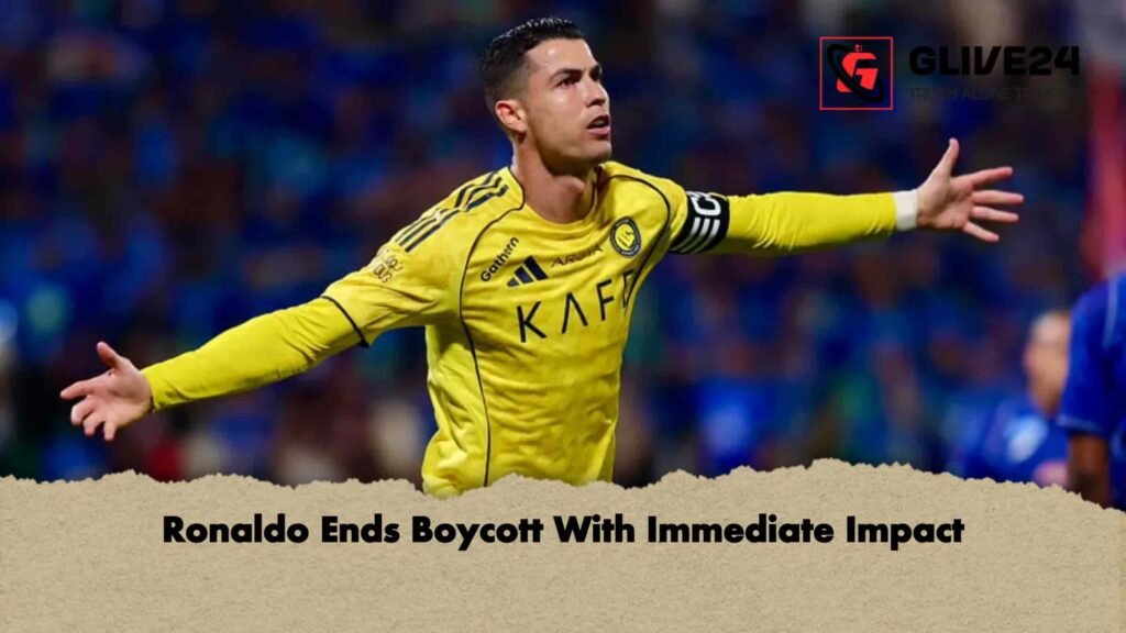 Ronaldo Ends Boycott With Immediate Impact