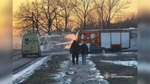 Russian Drone Strike Hits Ukrainian Miner Bus Twelve Dead Russian Drone Strike Hits Ukrainian Miner Bus, Twelve Dead