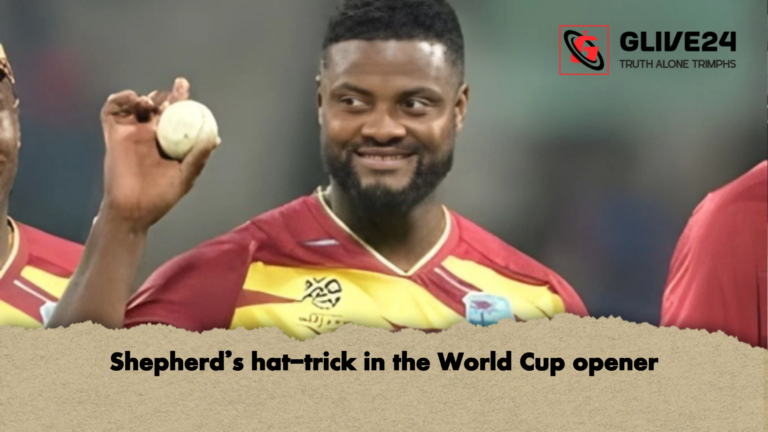 Shepherds hat trick in the World Cup opener Shepherd's hat-trick in the World Cup opener