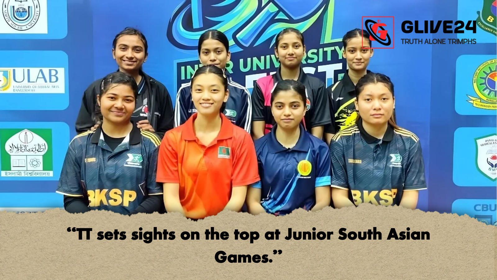 "TT sets sights on the top at Junior South Asian Games." 1 TT sets sights on the top at Junior South Asian Games. 2 "TT sets sights on the top at Junior South Asian Games."