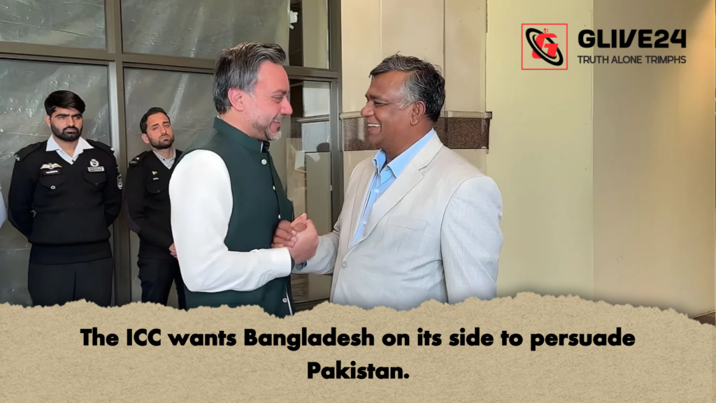 The ICC wants Bangladesh on its side to persuade Pakistan. 1 The ICC wants Bangladesh on its side to persuade Pakistan The ICC wants Bangladesh on its side to persuade Pakistan.