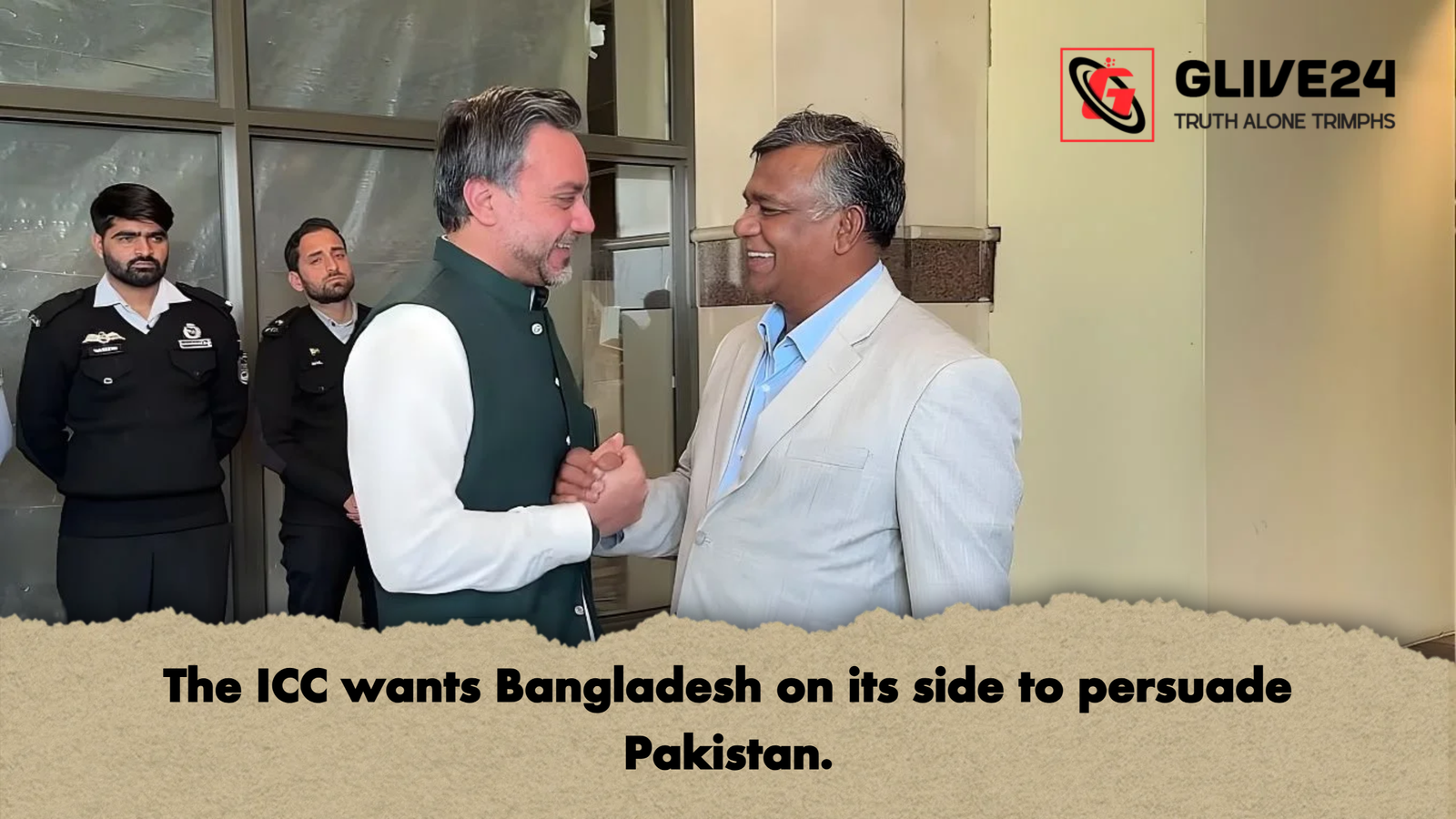 The ICC wants Bangladesh on its side to persuade Pakistan The ICC wants Bangladesh on its side to persuade Pakistan.