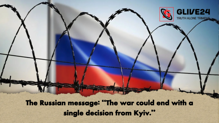 The Russian message The war could end with a single decision from Kyiv The Russian message: "The war could end with a single decision from Kyiv."