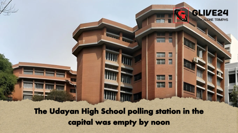 The Udayan High School polling station in the capital was empty by noon The Udayan High School polling station in the capital was empty by noon