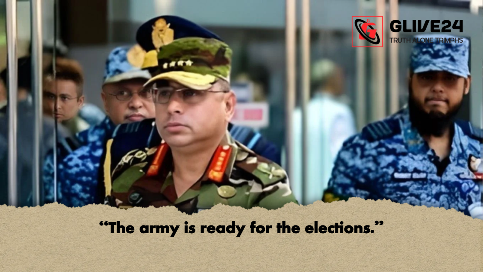The army is ready for the elections "The army is ready for the elections."