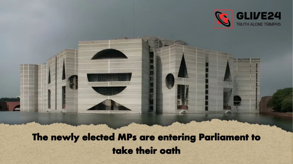 The newly elected MPs are entering Parliament to take their oath The newly elected MPs are entering Parliament to take their oath