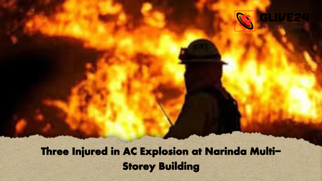 Three Injured in AC Explosion at Narinda Multi Storey Building Three Injured in AC Explosion at Narinda Multi-Storey Building
