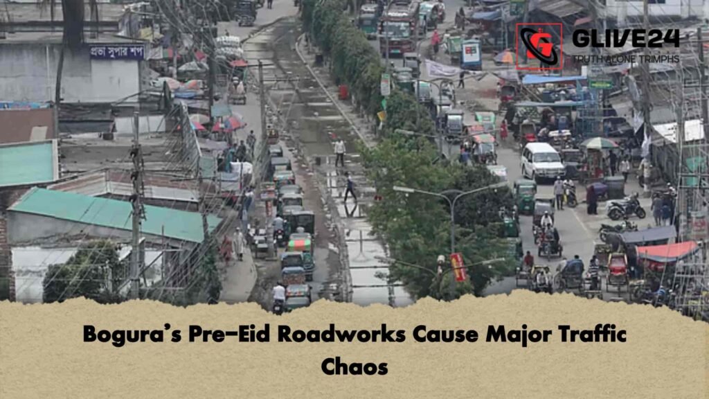 Bogura’s Pre-Eid Roadworks Cause Major Traffic Chaos 2 Bogura’s Pre-Eid Roadworks Cause Major Traffic Chaos