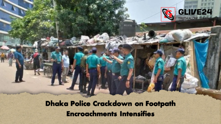Dhaka Police Crackdown on Footpath Encroachments Intensifies Dhaka Police Crackdown on Footpath Encroachments Intensifies