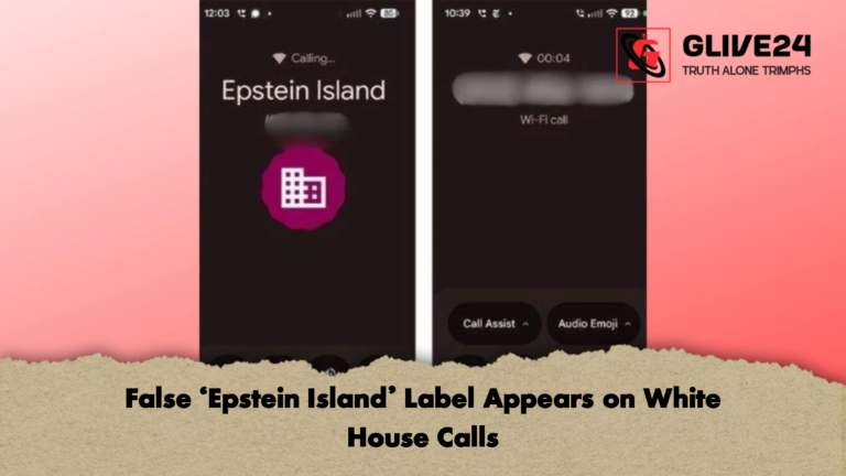 False ‘Epstein Island Label Appears on White House Calls 2 False ‘Epstein Island’ Label Appears on White House Calls