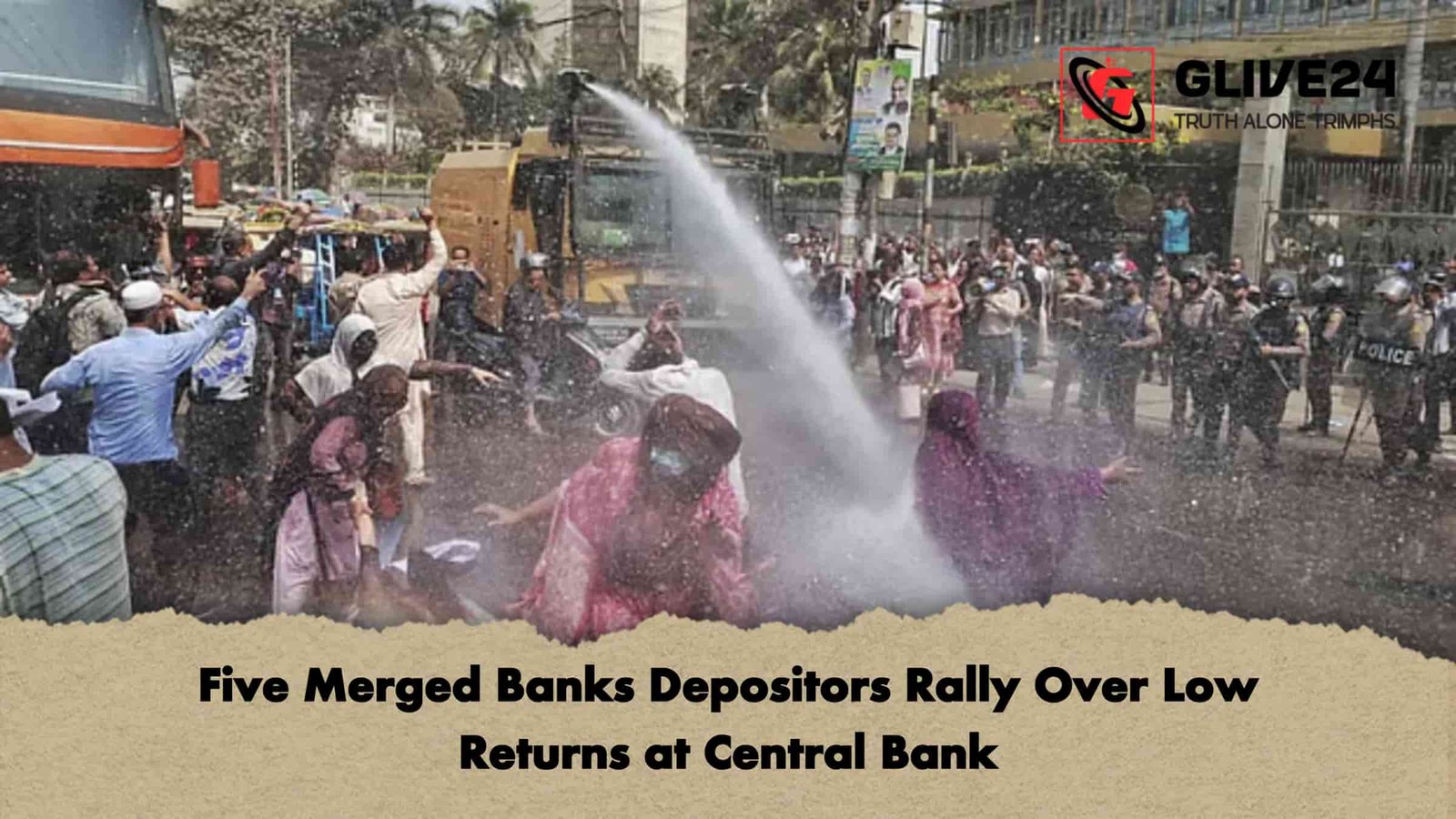 Five Merged Banks Depositors Rally Over Low Returns at Central Bank