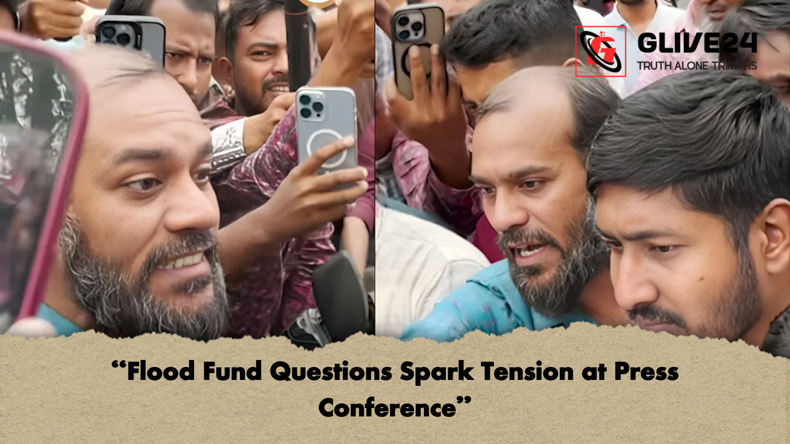 Flood Fund Questions Spark Tension at Press Conference “Flood Fund Questions Spark Tension at Press Conference”