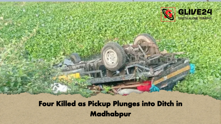 Four Killed as Pickup Plunges into Ditch in Madhabpur Four Killed as Pickup Plunges into Ditch in Madhabpur
