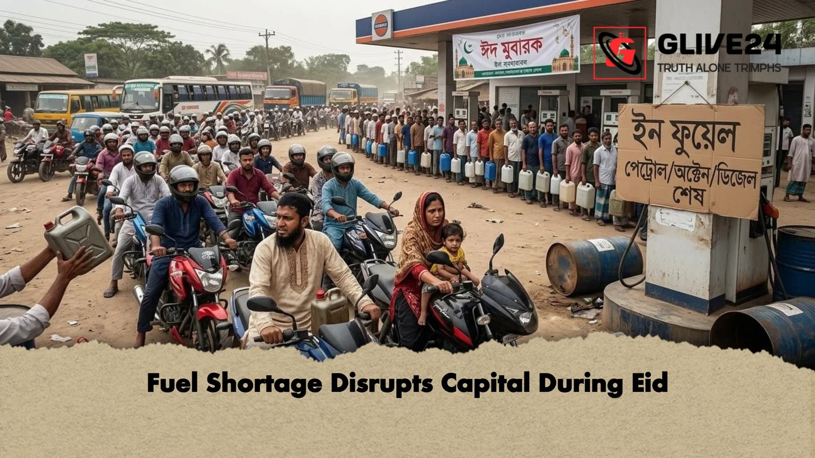 Fuel Shortage Disrupts Capital During Eid 1 Fuel Shortage Disrupts Capital During Eid