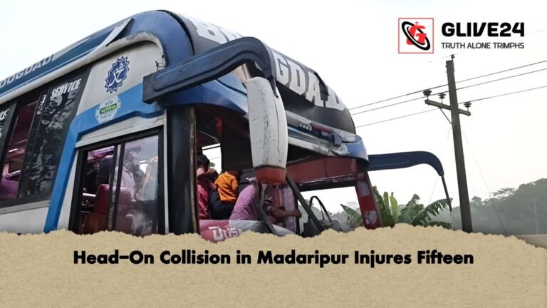 Head On Collision in Madaripur Injures Fifteen 1 Head-On Collision in Madaripur Injures Fifteen