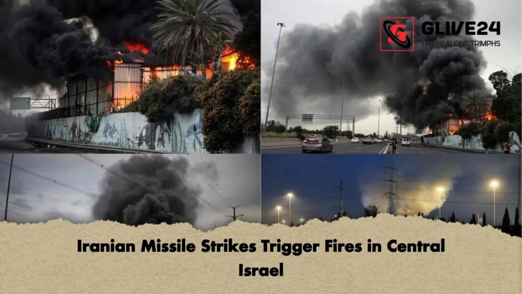 Iranian Missile Strikes Trigger Fires in Central Israel