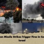 Iranian Missile Strikes Trigger Fires in Central Israel