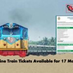 Online Train Tickets Available for 17 March