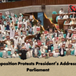 Opposition Protests Presidents Address in Parliament Opposition Protests President’s Address in Parliament