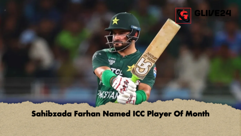 Sahibzada Farhan Named ICC Player Of Month Sahibzada Farhan Named ICC Player Of Month