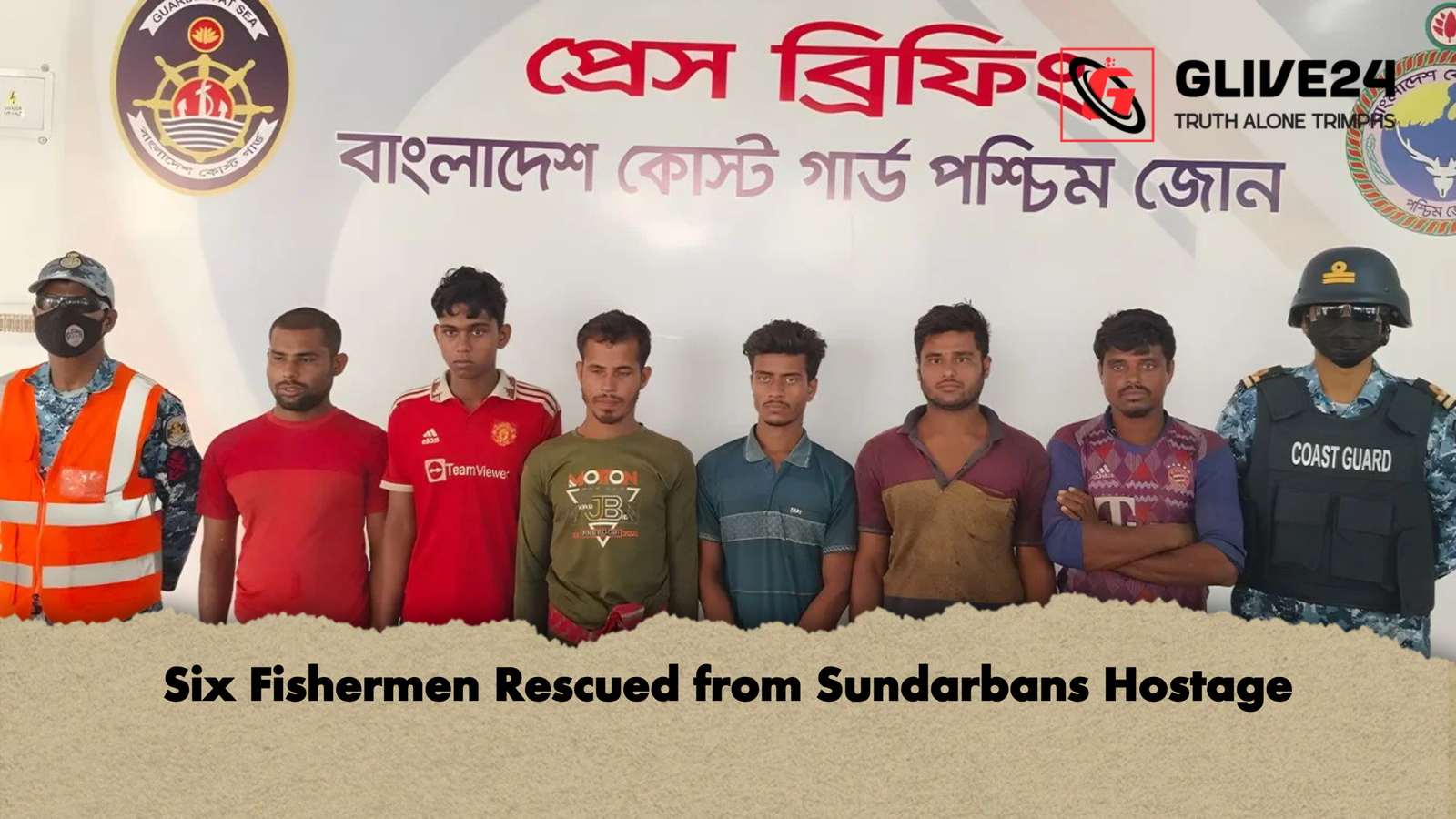 Six Fishermen Rescued from Sundarbans Hostage Six Fishermen Rescued from Sundarbans Hostage