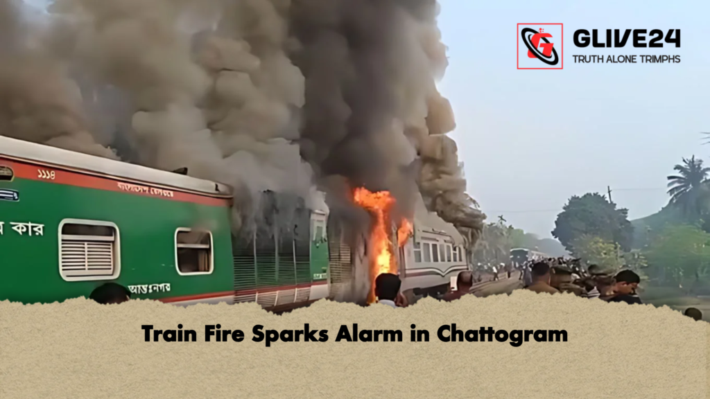 Train Fire Sparks Alarm in Chattogram Train Fire Sparks Alarm in Chattogram