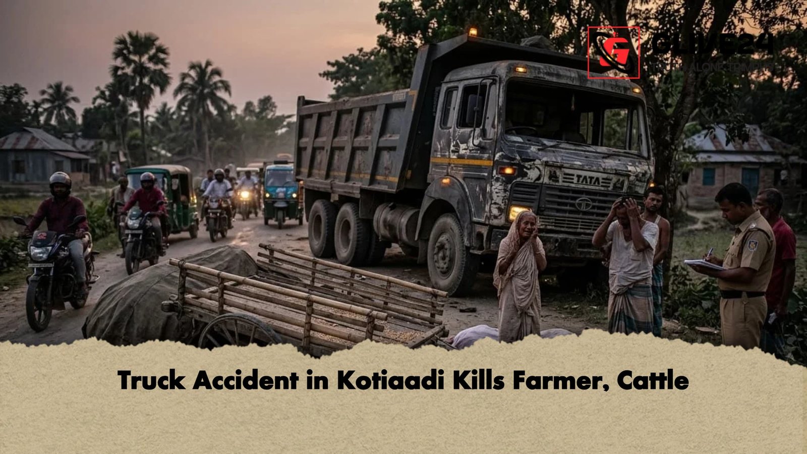 Truck Accident in Kotiaadi Kills Farmer Cattle 1 Truck Accident in Kotiaadi Kills Farmer, Cattle