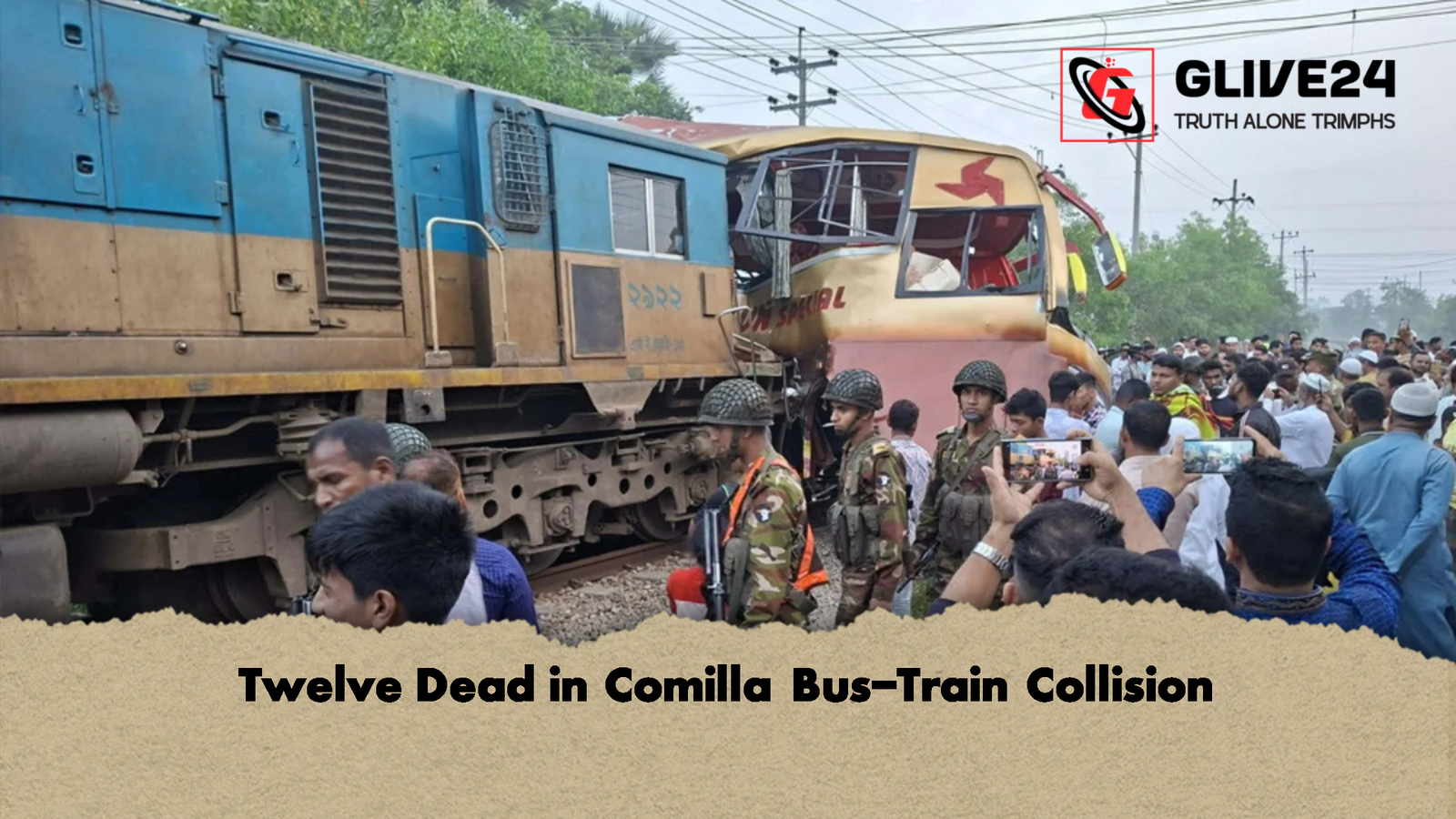 Twelve Dead in Comilla Bus-Train Collision 1 Twelve Dead in Comilla Bus Train Collision Twelve Dead in Comilla Bus-Train Collision