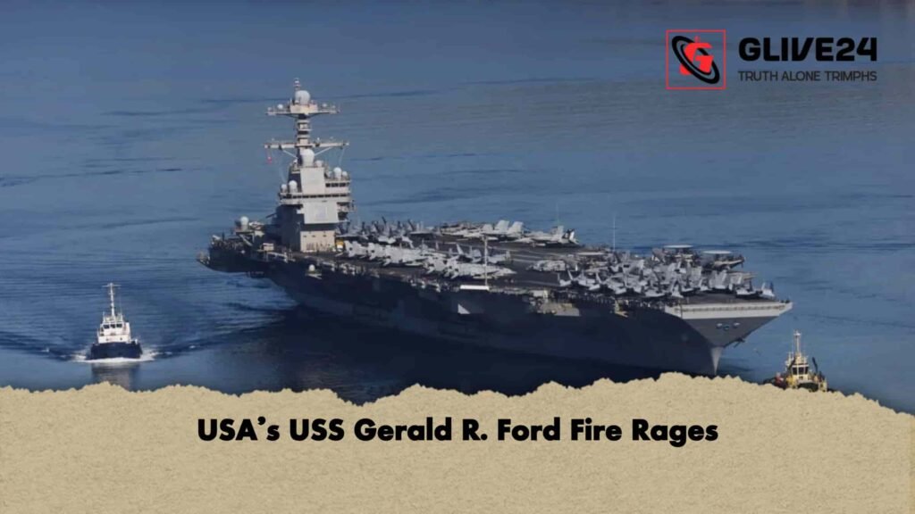 USA’s USS Gerald R. Ford Fire Rages 3 USA’s USS Gerald R. Ford Fire Rages