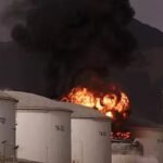 আরব আমিরাতে ইরানি ক্ষেপণাস্ত্র হামলা শিল্পাঞ্চলে অগ্নিকাণ্ড Iranian Strikes Ignite Abu Dhabi Industrial Fires