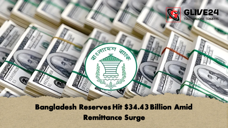 Bangladesh Reserves Hit 34.43 Billion Amid Remittance Surge Bangladesh Reserves Hit $34.43 Billion Amid Remittance Surge