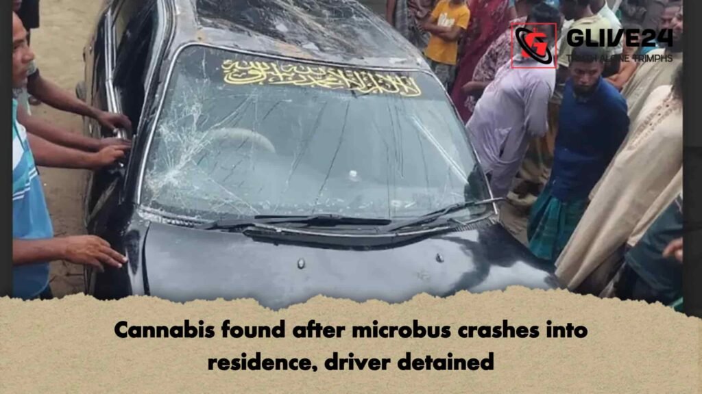 Cannabis found after microbus crashes into residence, driver detained