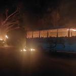 Chattogram Highway Crash Sparks Double Bus Arson Bus-Autorickshaw Collision Sparks Arson on Chattogram Road